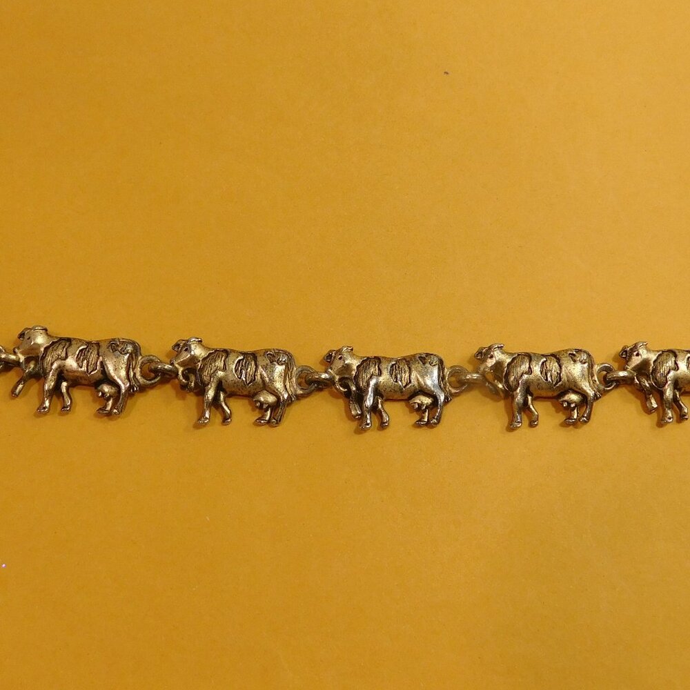 Ladies Brass Bracelet - Cow designed